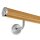 Picture: Handrail set beech with stainless steel end cap flat and holder 1