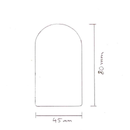 Outside Handrail Oak - 45x80mm (Square rounded)