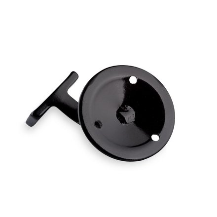Handrail bracket black straight support with screw holes