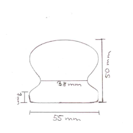 Handrail set pine - 55x50mm (omega) incl. brackets