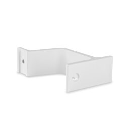 Picture: Handrail holder white matt straight support curved with cap nut (horizontal)