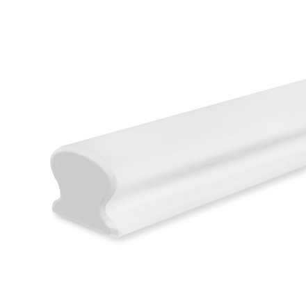 Picture: handrail white omega 55x50mm, ends bevelled