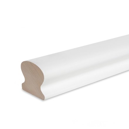 Picture: handrail white omega 55x50mm, ends cutted