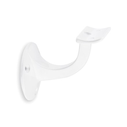 Picture: Handrail holder white glossy round pad with screw hole