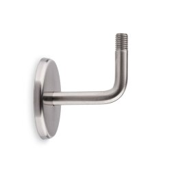 Handrail set white with stainless steel brackets