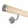 Picture: Handrail set maple with stainless steel end cap flat and holder 1