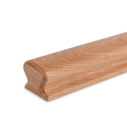 Picture: handrail red oak omega 55x50mm, ends rounded