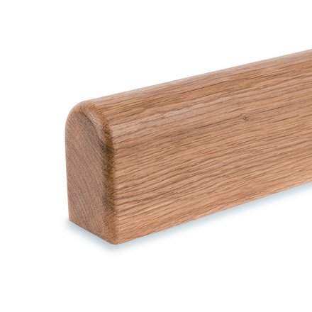 Picture: handrail red oak square rounded 45x80mm, ends rounded