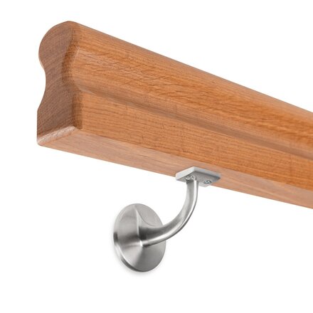 Picture: Handrail set red oak omega 45x80mm with holders with hanger bolt