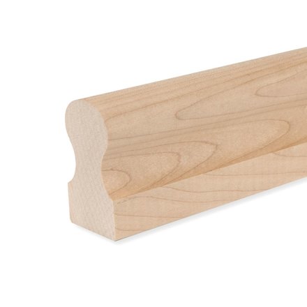 Picture: handrail maple omega 45x80mm, ends rounded